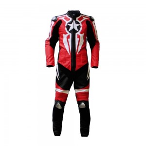  Custom made 1PC MOTORBIKE 100% COWHIDE LEATHER SUIT RACING BIKER SUIT CE ALL SIZES