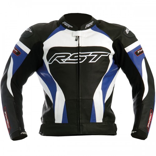 RST Tractech Evo Kawasaki Blue Leather Motorbike gear Sports Jacket