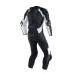 Motorcycle black white leather Custom made Motorbike racing suit all sizes