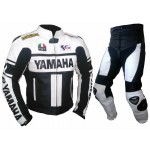 2019 YAMAHA-Motorcycle Racing 2PC Leather Suit-MotoGp-CE Approved Protectors
