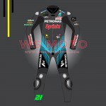Fabio Quartararo Yamaha Petronas Motorcycle Racing Leather Suit-Leather Motorbike Suit 2022