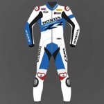 Custom Honda  Motorbike  Motorcycle Cowhide leather racing Suit 2024