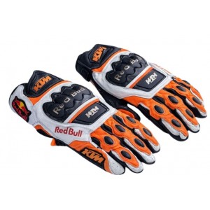 KTM Motorcycle Leather Racing Gloves with Knuckle Protection 2026