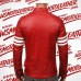 Retro Red Biker Lambskin Jacket   |  Vintage Motorcycle Style 
