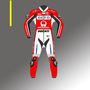 Scott Redding Ducati Leather Suit Pramac  MOTOGP  Riding Suit