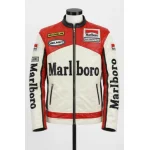  Marlboro Racing  Leather Jacket  Red & White