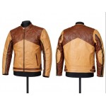 Marlbro Brown Leather Racing Jacket – Vintage Biker Style Jacket