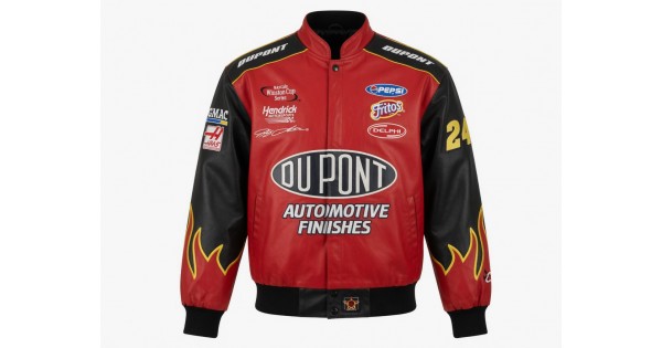 Jeff Gordon NASCAR Racing Leather Bomber Jacket