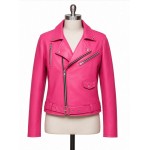 Pink Moto Customized Leather Jacket for Women 2026