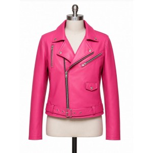 Pink Moto Customized Leather Jacket for Women 2026