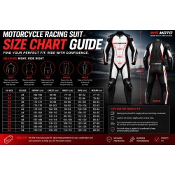 Motorcycle Suit Size Calculator-Check My Leather Racing Suit Size Online