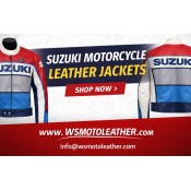 Suzuki Motorbike Jackets Premium Leather Motorcycle Riding Gear (44)