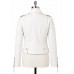 White Moto Leather Jacket for Men | Premium Motorcycle Riding Jacket