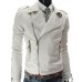 MENS PREMIUM BRANDO STYLE 100% PURE LEATHER RACING JACKET - ALL SIZES