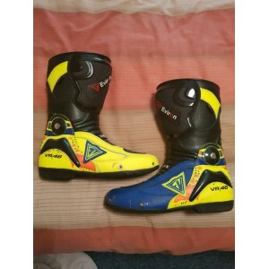 Valentino rossi vr46 Motorcycle Motorbike Sports Leather Boots - motogp racing boots/shoes