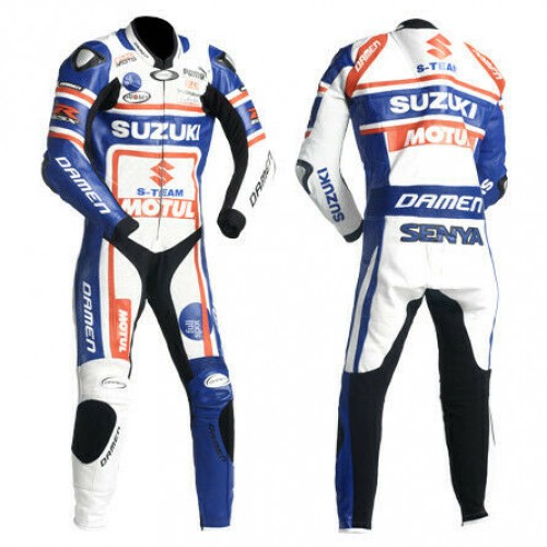 Suzuki Motorcycle Leather Riding Suit-Motorbike Racing suit MotoGP