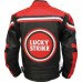 LUCKY STRIKE BLACK Cowhide Real Leather Motorbike Biker Jacket for motorcyclist