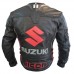  SUZUKI 4269 BLACK MOTORCYCLE ARMOURED BIKER COWHIDE LEATHER JACKET