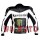 KAWASAKI BLACK  MOTORBIKE MOTOGP MOTORCYCLE RACING LEATHER JACKET