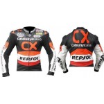 HONDA-REPSOL-CX Motorcycle Leather Jacket Motorbike Racing,CE,ARMOUR 