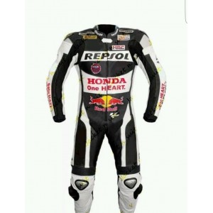 Men's Leather Motorbike Replica Honda Suit for Motorcycle ride