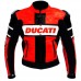 NEW DUCATI 2017 RED MOTORBIKE BIKER COWHIDE LEATHER JACKET CE APPROVED PADS