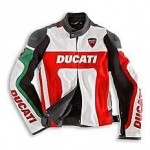 DUCATI GREEN MOTORBIKE MOTORCYCLE RIDING LEATHER JACKET. CE APPROVED PROTECTION.