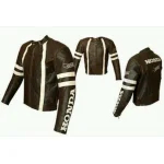  HONDA BROWN MOTORBIKE,MOTORCYCLE LEATHER JACKET. CE APPROVED FULL PROTECTION