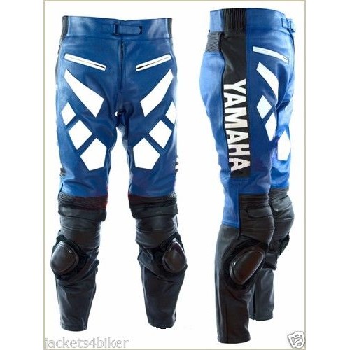 YAMAHA MENS RACING PANT MOTORCYCLE LEATHER TROUSER MOTORBIKE LEATHER TROUSER