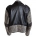 Christmas Party Wear Men Black Punk Silver Spiked Studded Cowhide Leather Jacket
