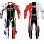 Aprilia Leather Motorcycle Leather Racing Suit CE Approved 1 PC 2 PC